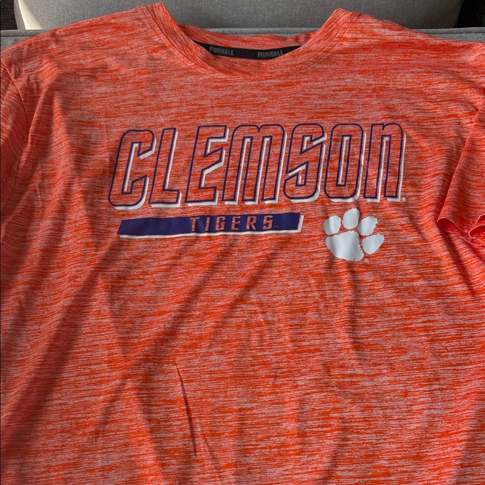 Russell Athletic Clemson Orange Heather Short Sleeve Tee